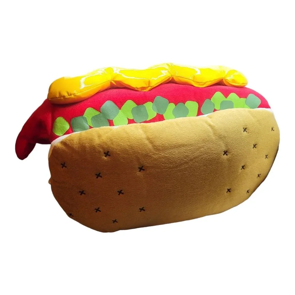 Hotdog Weiner Bun Dog Costume Medium Mustard Relish